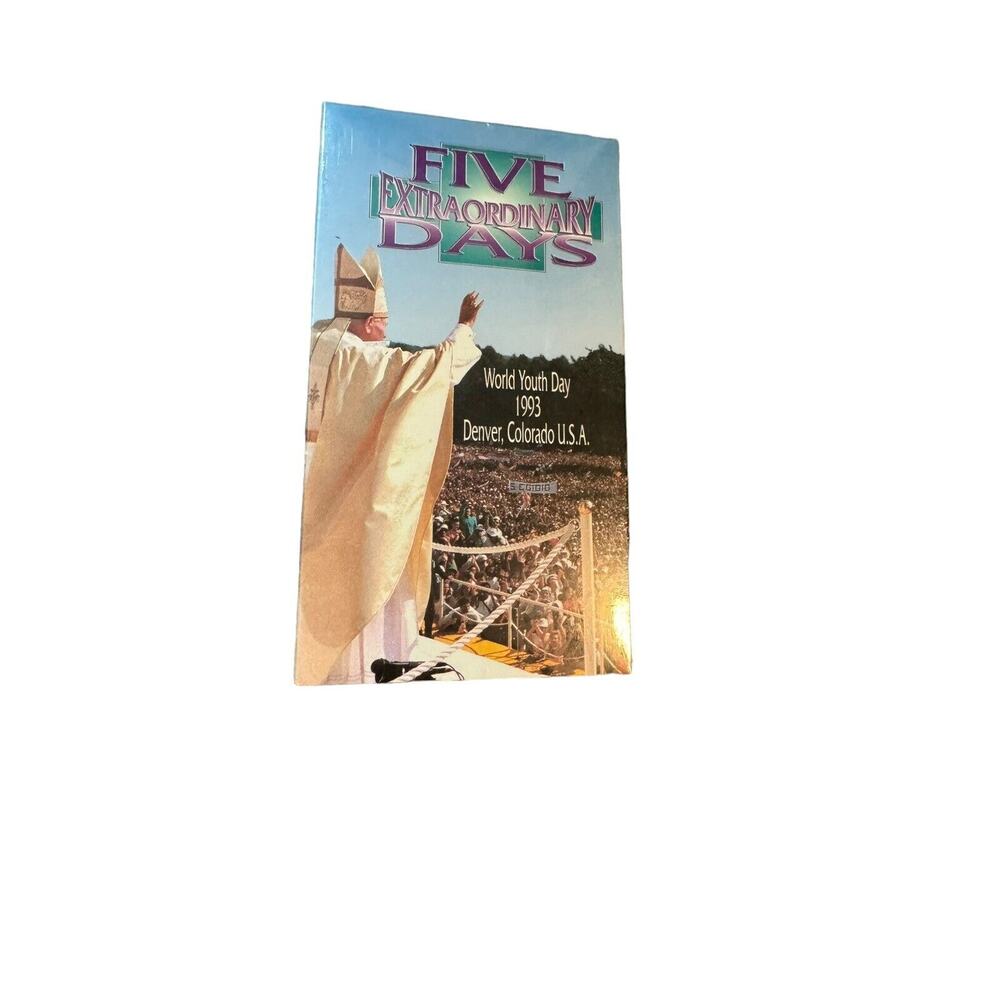 Pope John Paul II VHS NEW Five Extraordinary Days 1993 Youth Day‎ Factory Sealed